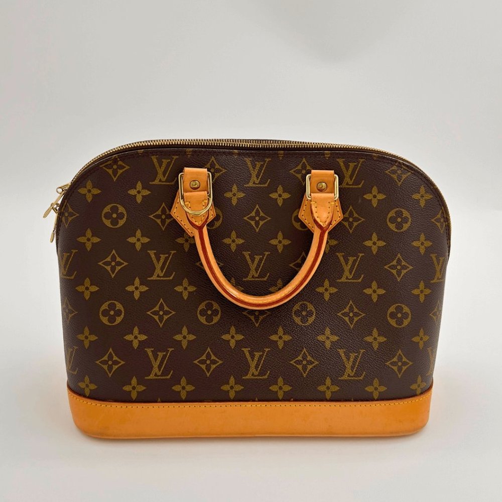 0032JPL-Louis Vuitton Alma PM Monogram Canvas Handbag  Medium Patina Luxury Bag